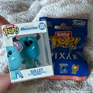SULLEY from Monsters Inc Bitty Pop! Funko Pixar Collectible; Opened but unused